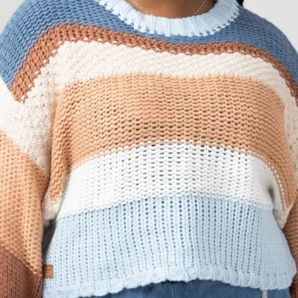 + SIMPLY SOUTHERN + Striped Cropped Sweater - Picture 2 of 10